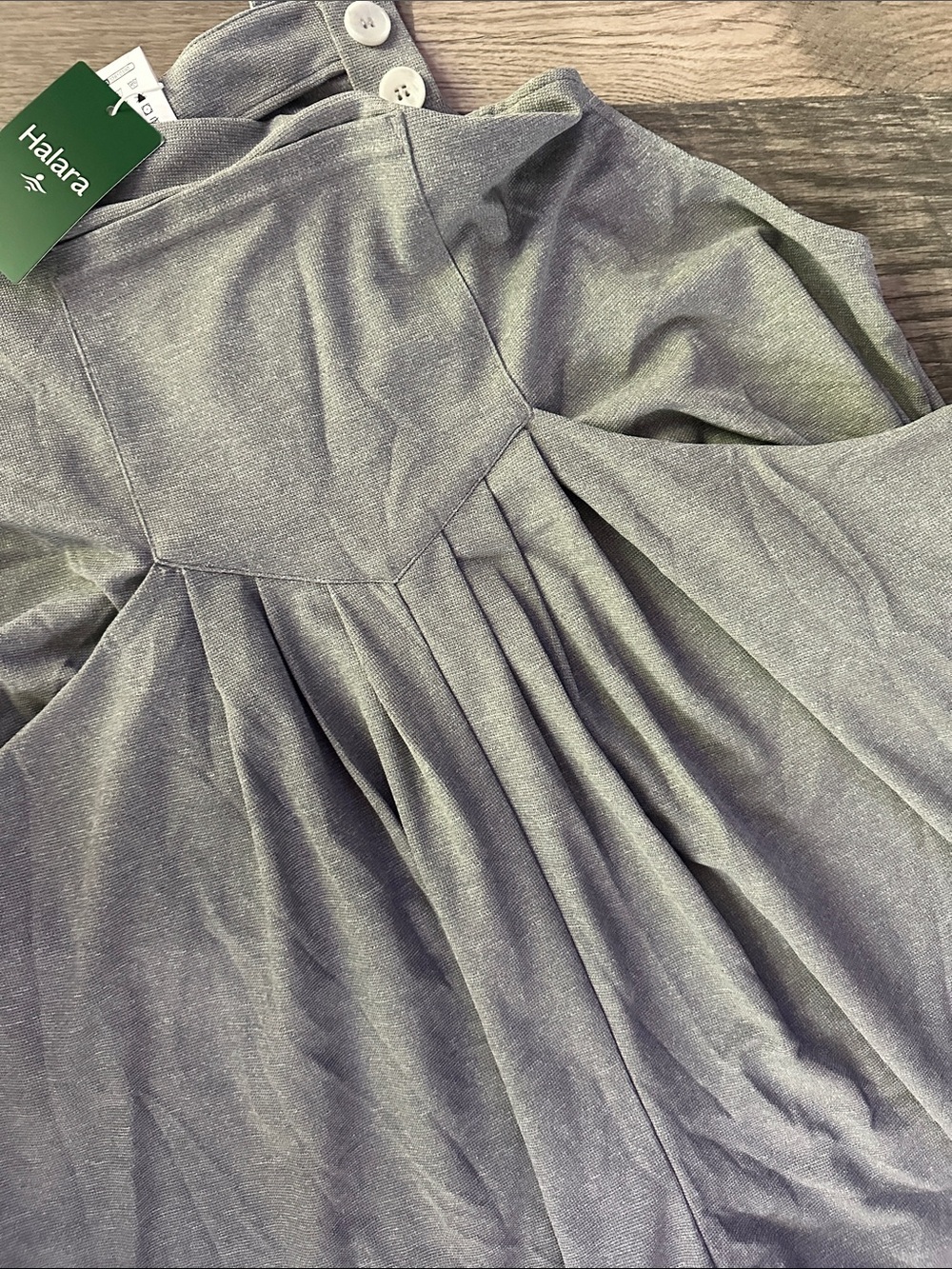 Halara NWT Wide-Leg Jumpsuit with Buttoned Straps - Light Gray women’s 3X - Picture 14 of 16